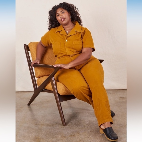 Big Bud Press Short-Sleeve Jumpsuit 4XL spicy mustard - Picture 4 of 13